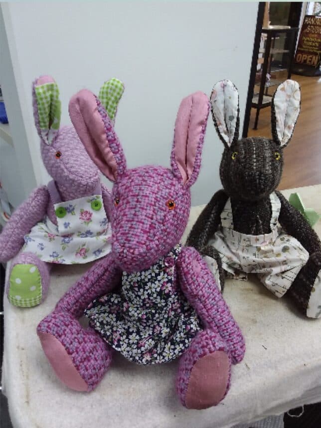 Handmade knitted toys